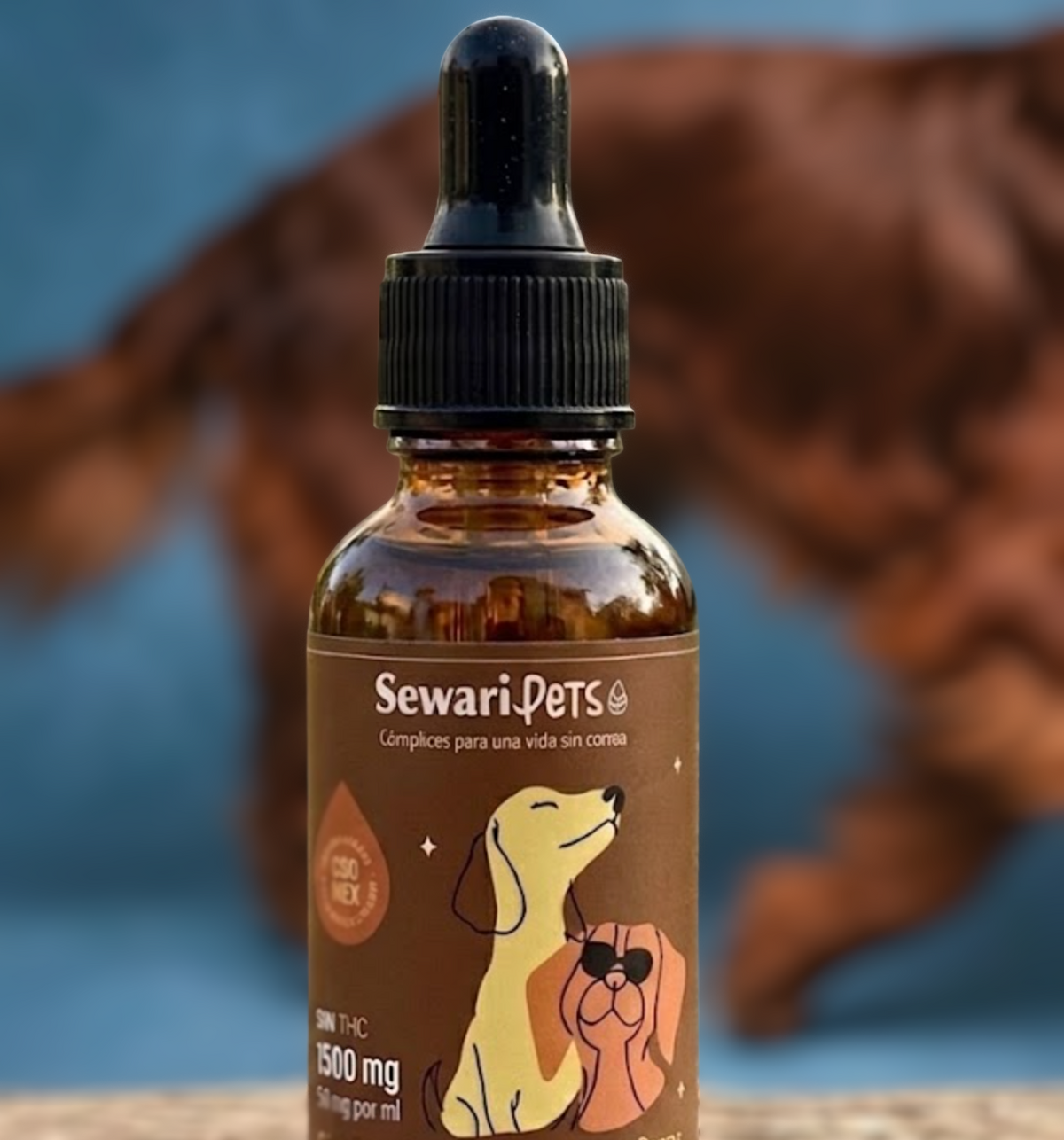 Gotas de CBD Sewari para mascotas en formato gotero